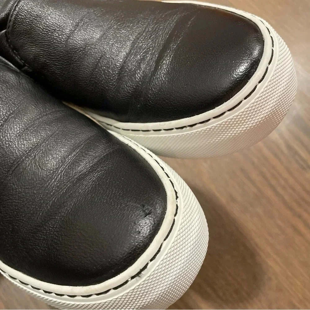 Jil Sander Platform Sneaker Black Leather Shoes